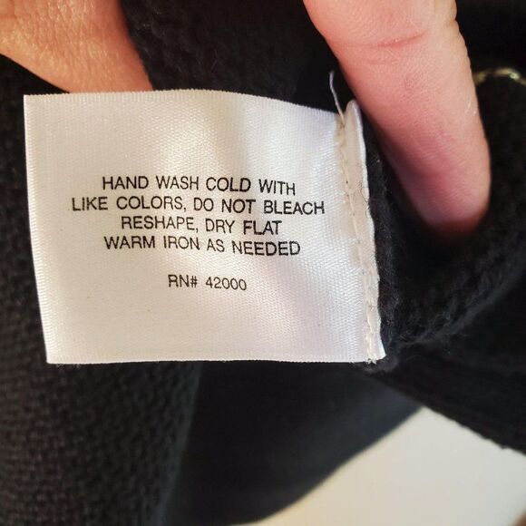 Vintage Basic Editions Womens Sweater Black XL Christmas Plus Size  Embroidered - Picture 5 of 9